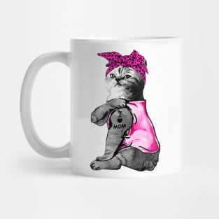 Mother's Day I Lover Mom Tattoo Cat Gift Mug